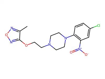 3-[2-[4-(4-Chloro-2-nitrophenyl)piperazin-1-yl]ethoxy]-4-methyl-1,2,5-oxadiazole structure