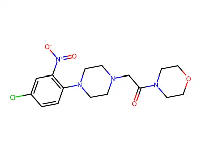 2-[4-(4-Chloro-2-nitrophenyl)piperazin-1-yl]-1-morpholin-4-ylethanone structure