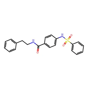N-(2-phenylethyl)-4-[(phenylsulfonyl)amino]benzamide structure
