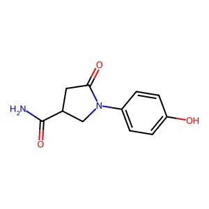 1-(4-Hydroxyphenyl)-5-oxopyrrolidine-3-carboxamide structure