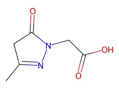 4,5-dihydro-3-methyl-5-oxo-1H-pyrazole-1-acetic acid structure