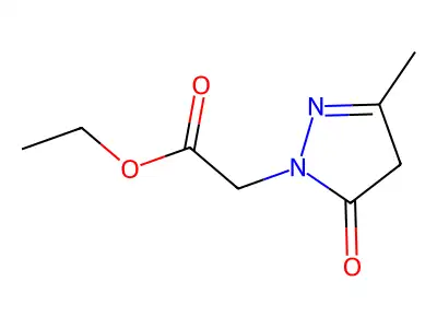 Ethyl 4,5-dihydro-3-methyl-5-oxo-1H-pyrazole-1-acetate structure