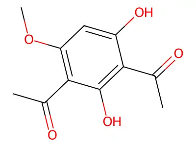 1-(3-Acetyl-2,4-dihydroxy-6-methoxyphenyl)ethan-1-one structure