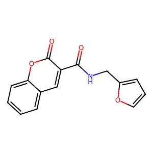 N-(2-furylmethyl)-2-oxo-2H-chromene-3-carboxamide structure