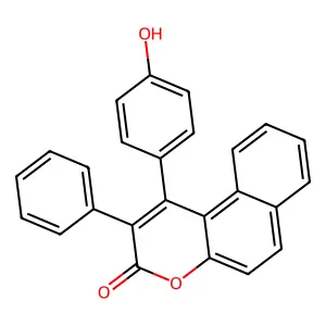 1-(4-Hydroxyphenyl)-2-phenylbenzo[f]chromen-3-one structure