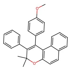 1-(4-Methoxyphenyl)-3,3-dimethyl-2-phenylbenzo[f]chromene structure