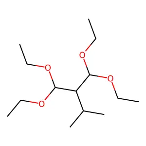 2-(Diethoxymethyl)-1,1-diethoxy-3-methylbutane structure