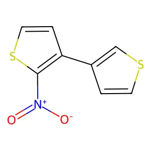 3,3'-Bithiophene, 2-nitro- structure