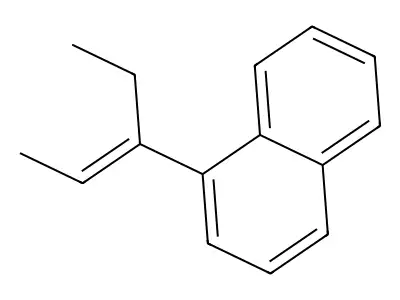 1-Pent-2-en-3-ylnaphthalene structure