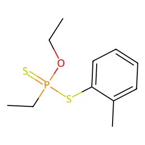 Phosphonodithioic acid, ethyl-, O-ethyl S-(o-tolyl) ester structure