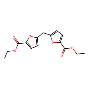Diethyl 5,5'-methanediyldifuran-2-carboxylate structure