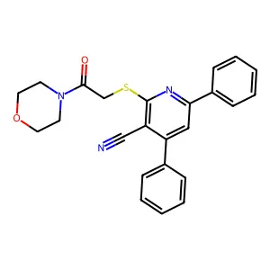 2-{[2-(Morpholin-4-yl)-2-oxoethyl]sulfanyl}-4,6-diphenylpyridine-3-carbonitrile structure
