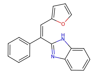 2-[2-(2-furyl)-1-phenylvinyl]-1H-benzimidazole structure