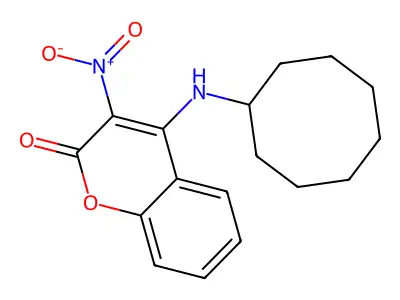 4-(cyclooctylamino)-3-nitro-2H-chromen-2-one structure
