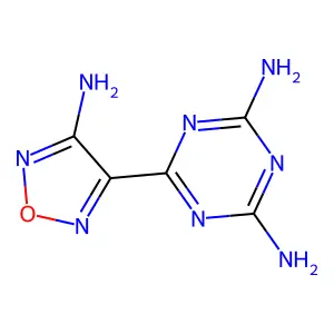 6-(4-Amino-1,2,5-oxadiazol-3-yl)-1,3,5-triazine-2,4-diamine structure