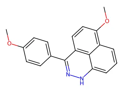 6-methoxy-3-(4-methoxyphenyl)-1H-benzo[de]cinnoline structure