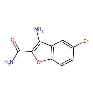 3-Amino-5-bromo-1-benzofuran-2-carboxamide structure