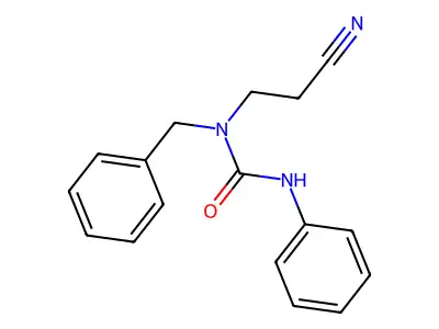 1-Benzyl-1-(2-cyanoethyl)-3-phenylurea structure