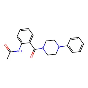 N-[2-(4-phenylpiperazine-1-carbonyl)phenyl]acetamide structure