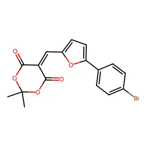5-{[5-(4-Bromophenyl)furan-2-yl]methylidene}-2,2-dimethyl-1,3-dioxane-4,6-dione structure