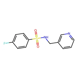 4-fluoro-N-(pyridin-3-ylmethyl)benzenesulfonamide structure