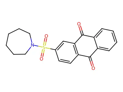 2-(Azepan-1-ylsulfonyl)anthracene-9,10-dione structure