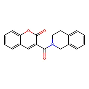 3-(1,2,3,4-tetrahydroisoquinoline-2-carbonyl)-2H-chromen-2-one structure