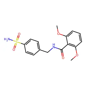 2,6-dimethoxy-N-(4-sulfamoylbenzyl)benzamide structure