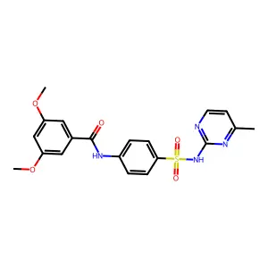 3,5-dimethoxy-N-{4-[(4-methylpyrimidin-2-yl)sulfamoyl]phenyl}benzamide structure