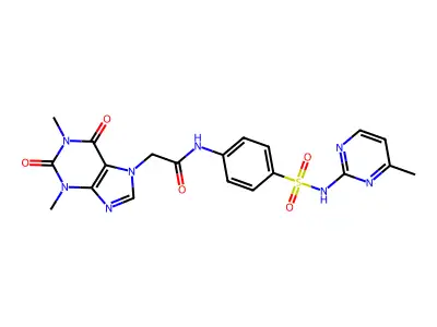 2-(1,3-dimethyl-2,6-dioxopurin-7-yl)-N-[4-[(4-methylpyrimidin-2-yl)sulfamoyl]phenyl]acetamide structure