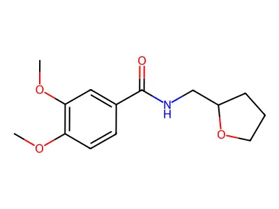 3,4-dimethoxy-N-(oxolan-2-ylmethyl)benzamide structure