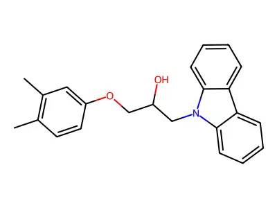 1-Carbazol-9-yl-3-(3,4-dimethylphenoxy)propan-2-ol structure