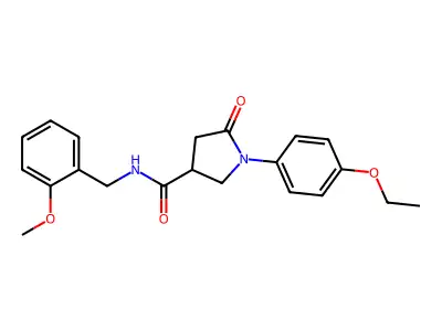 1-(4-ethoxyphenyl)-N-(2-methoxybenzyl)-5-oxopyrrolidine-3-carboxamide structure