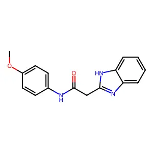2-(1H-benzimidazol-2-yl)-N-(4-methoxyphenyl)acetamide structure