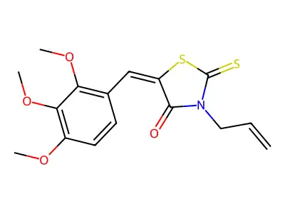 3-Allyl-2-thioxo-5-(2,3,4-trimethoxy-benzylidene)-thiazolidin-4-one structure