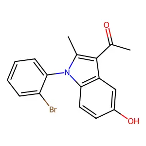 1-[1-(2-Bromophenyl)-5-hydroxy-2-methylindol-3-yl]ethanone structure