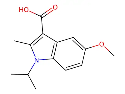 1-Isopropyl-5-methoxy-2-methyl-1H-indole-3-carboxylic acid structure