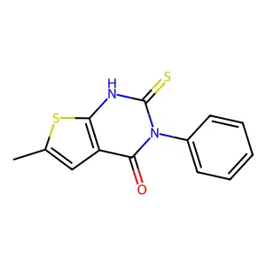 6-methyl-3-phenyl-2-sulfanylthieno[2,3-d]pyrimidin-4(3H)-one structure