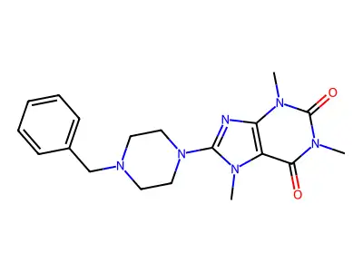 8-(4-Benzylpiperazin-1-yl)-1,3,7-trimethylpurine-2,6-dione structure