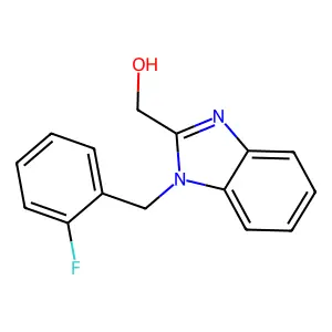 [1-(2-fluorobenzyl)-1H-benzimidazol-2-yl]methanol structure