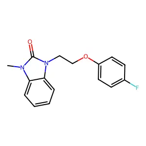 1-[2-(4-Fluorophenoxy)ethyl]-3-methylbenzimidazol-2-one structure