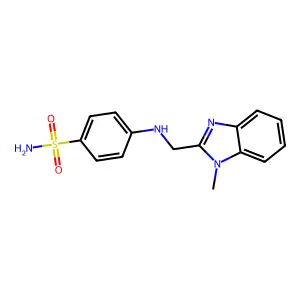 4-[(1-Methylbenzimidazol-2-yl)methylamino]benzenesulfonamide structure