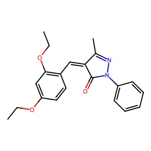 (4E)-4-[(2,4-diethoxyphenyl)methylidene]-5-methyl-2-phenylpyrazol-3-one structure