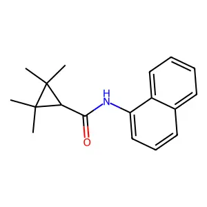 2,2,3,3-tetramethyl-N-naphthalen-1-ylcyclopropane-1-carboxamide structure