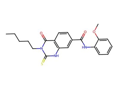 N-(2-methoxyphenyl)-4-oxo-3-pentyl-2-sulfanylidene-1H-quinazoline-7-carboxamide structure