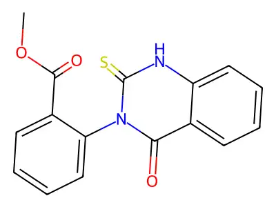 Methyl 2-(4-oxo-2-sulfanylidene-1H-quinazolin-3-yl)benzoate structure