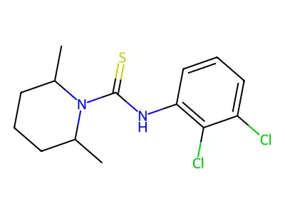 N-(2,3-dichlorophenyl)-2,6-dimethylpiperidine-1-carbothioamide structure