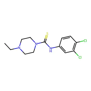 N-(3,4-dichlorophenyl)-4-ethylpiperazine-1-carbothioamide structure