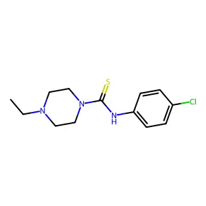 N-(4-chlorophenyl)-4-ethylpiperazine-1-carbothioamide structure