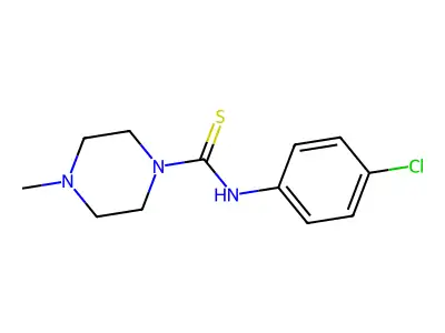 N-(4-chlorophenyl)-4-methylpiperazine-1-carbothioamide structure